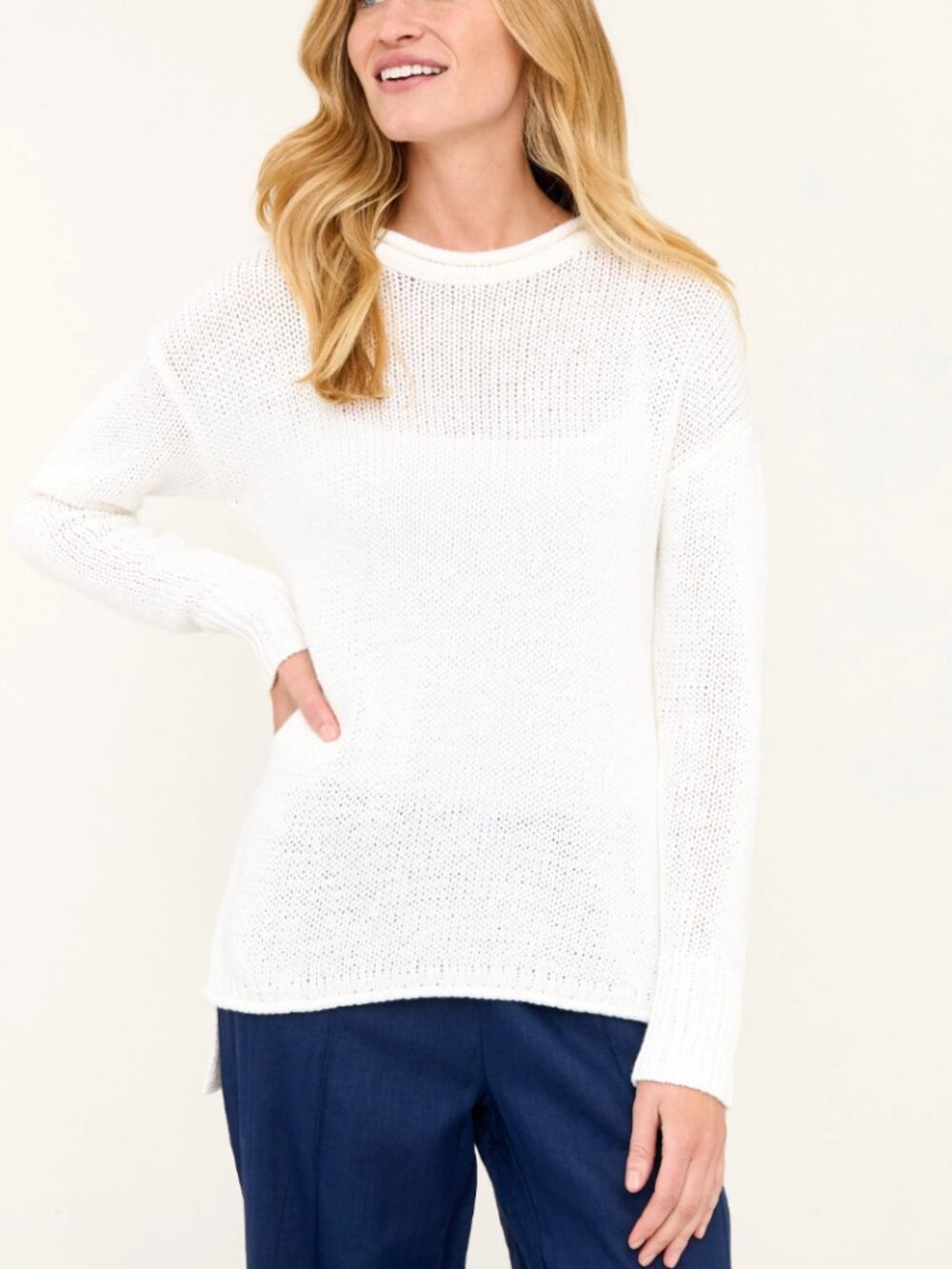 HIHO Relaxed Crew Sweater - Cream